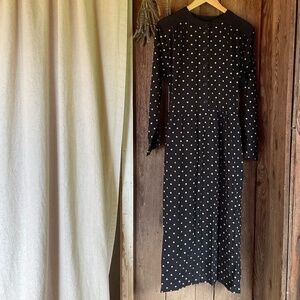 Ace & Jig Grace Dress Black Dot Large